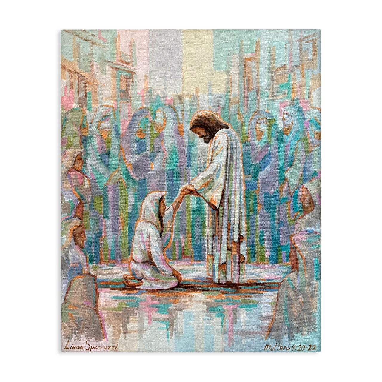 Stupell Industries Spiritual Daughter Matthew 9:20 Canvas, design by Linda Sperruzzi